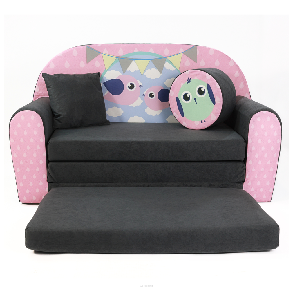 Dětská pohovka Bird Grey