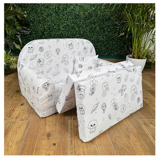 Dětská rozkládací pohovka Mini Kreslenka – kulatý tvar - 3