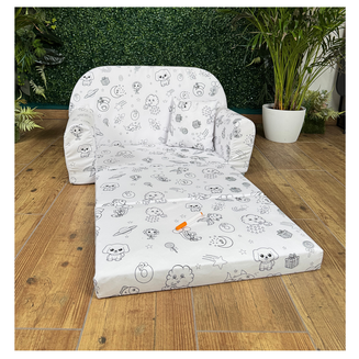 Dětská rozkládací pohovka Mini Kreslenka – kulatý tvar - 4