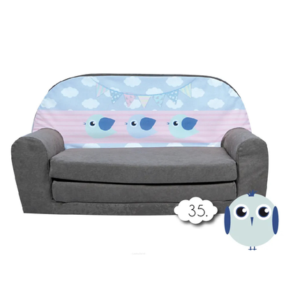 Dětská mini pohovka rozkládací Cloud Grey