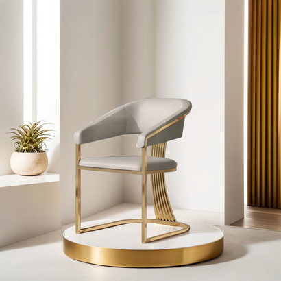 Jídelní židle Glam Elegance s kovovou konstrukcí