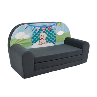 Dětská mini pohovka rozkládací Teddy Zelený - 2