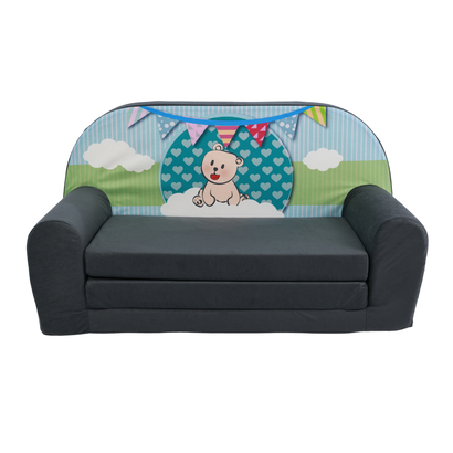Dětská mini pohovka rozkládací Teddy Zelený