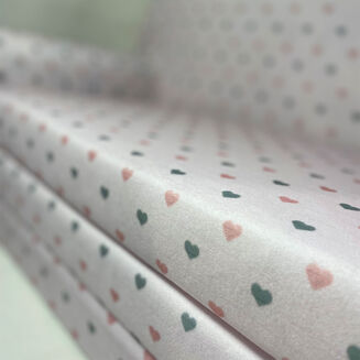 Dětská mini pohovka rozkládací– růžová se srdíčky - 4