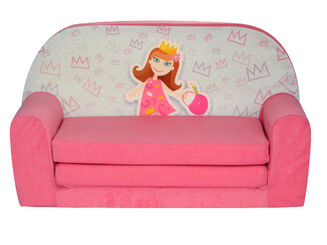 Dětská mini pohovka rozkládací– modrá princezna - 2