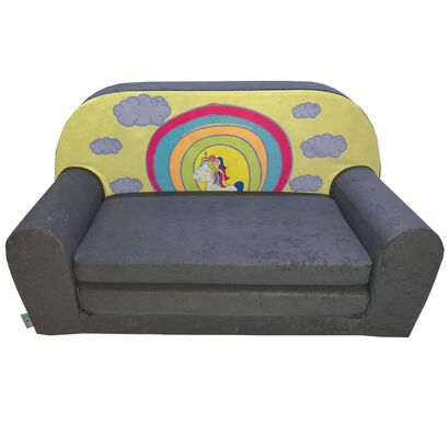 Dětská mini pohovka rozkládací– duhový koníček