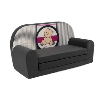 Dětská mini pohovka rozkládací – Teddy v pruzích - 2