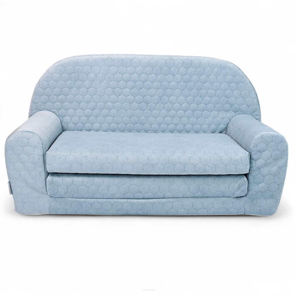 Dětská mini pohovka rozkládací - Velvet modrý