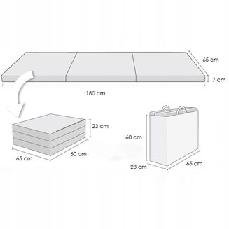 Voděodolná skládací matrace M – turistická - 3