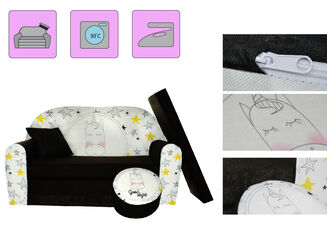 Dětská rozkládací pohovka Spící Jednorožec - 4