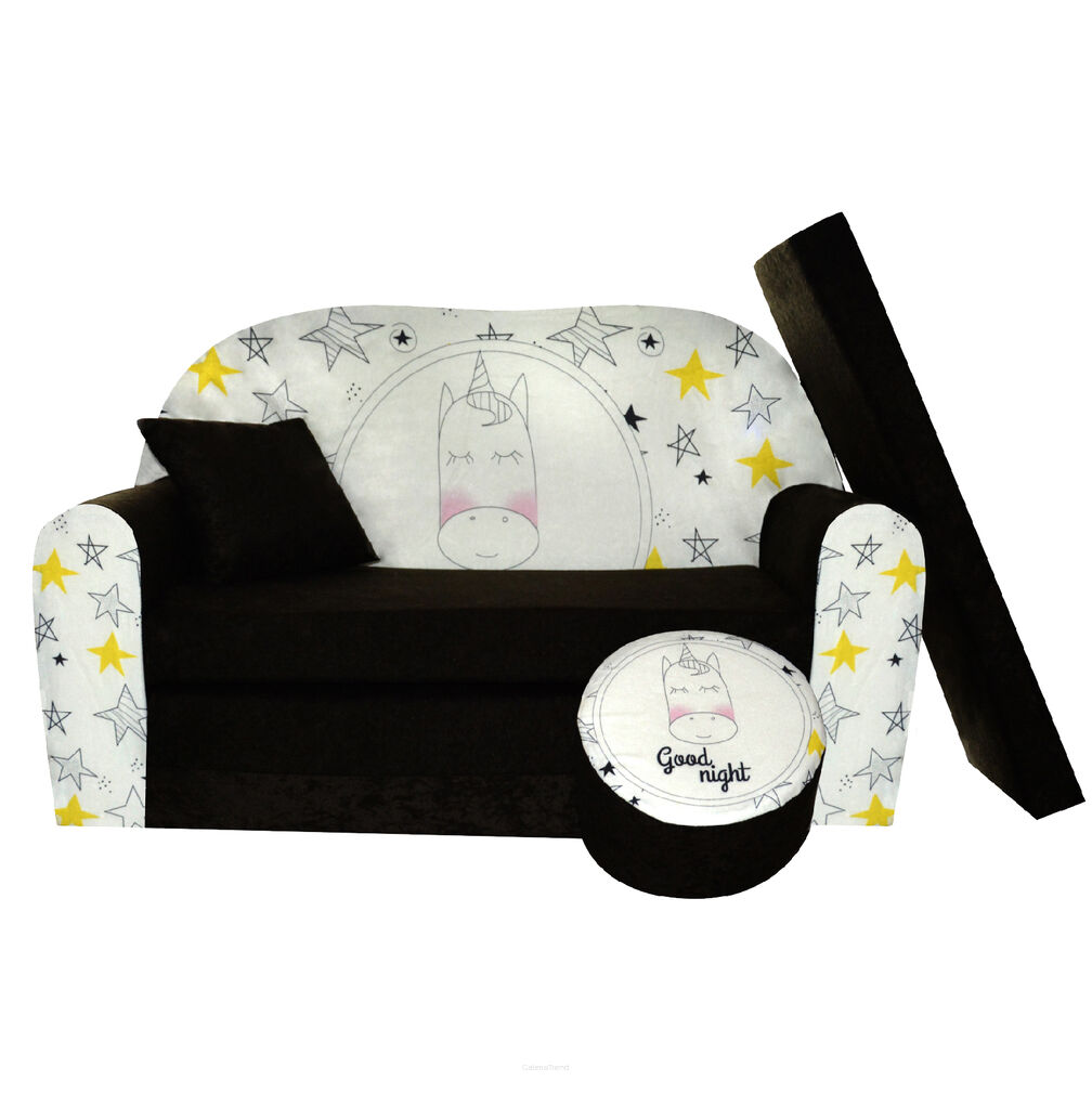 Dětská rozkládací pohovka Spící Jednorožec