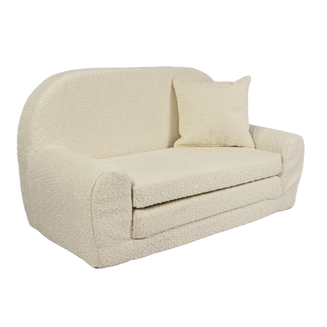 Dětská mini pohovka kulatá z látky Boucle - 4