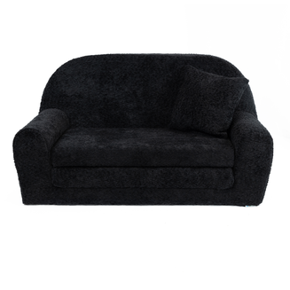 Dětská mini pohovka kulatá z látky Boucle - 14