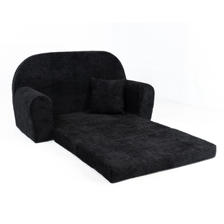 Dětská mini pohovka kulatá z látky Boucle - 16