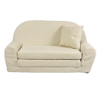 Dětská mini pohovka kulatá z látky Boucle - 3