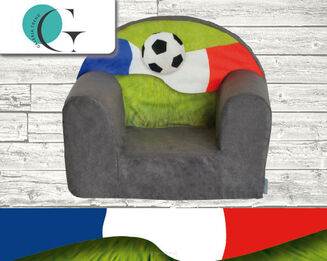 Pěnové dětské křesílko Mini s motivem francouzské vlajky - 3