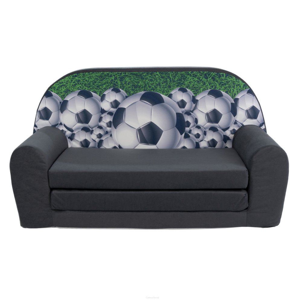 Dětská mini pohovka rozkládací- fotbalové míče