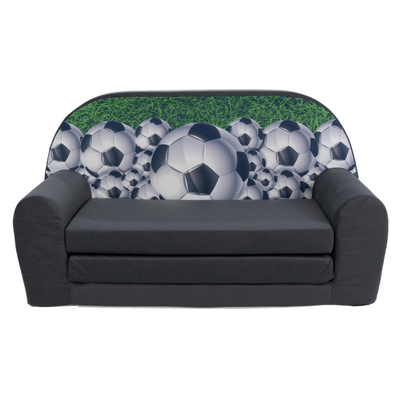 Dětská mini pohovka rozkládací- fotbalové míče