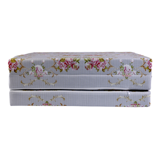 Skládací turistická matrace 195×60×9 cm – šedé květy, mikrovlákno - 5