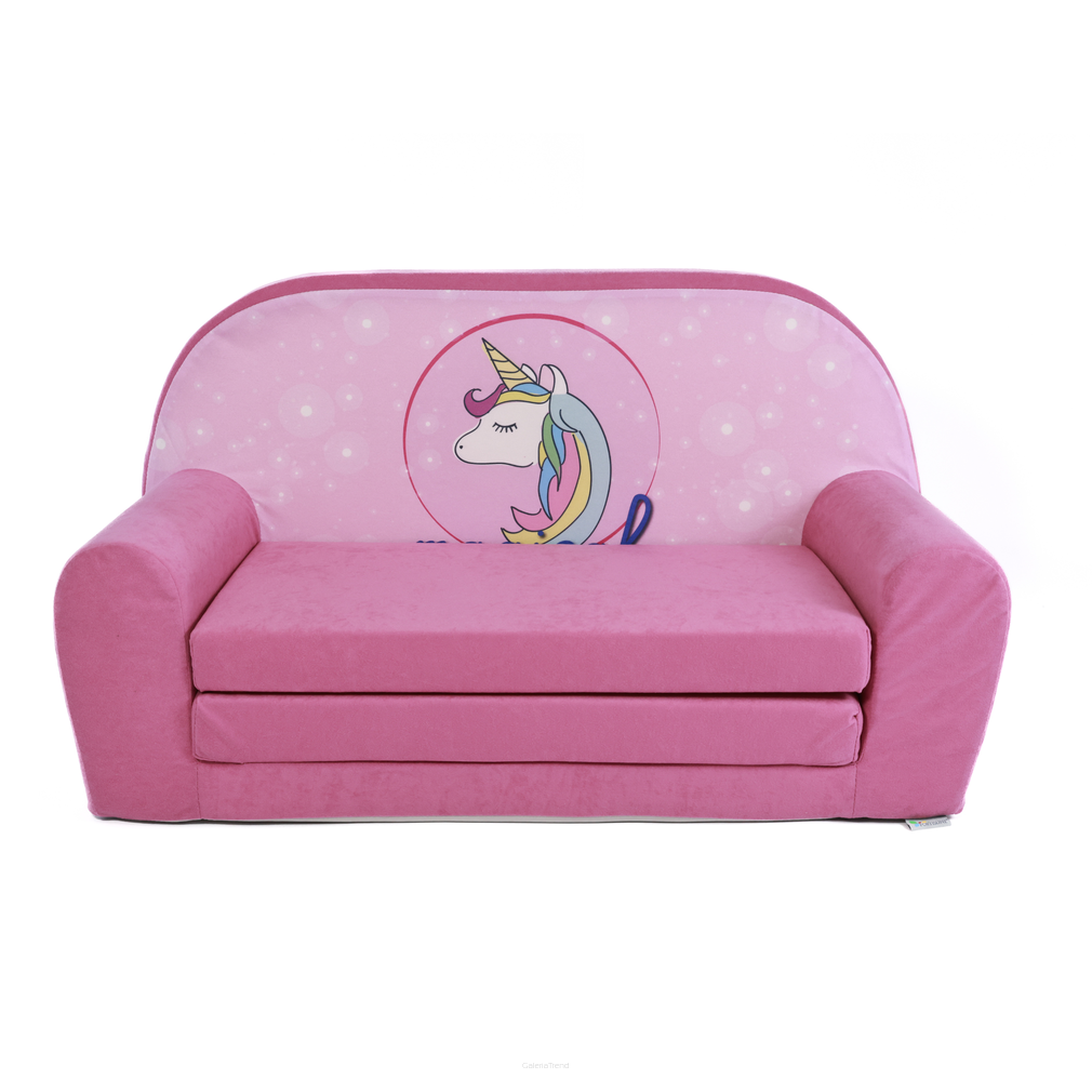 Dětská mini pohovka rozkládací-  kouzelný jednorožec