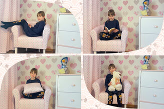 Tkanina mikrofaza motyw Różowa serca - 2