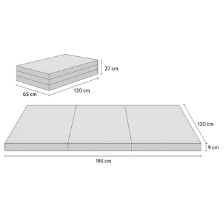 Turistická matrace 195×120×8 cm pro VW GTI – velikost XL - 3