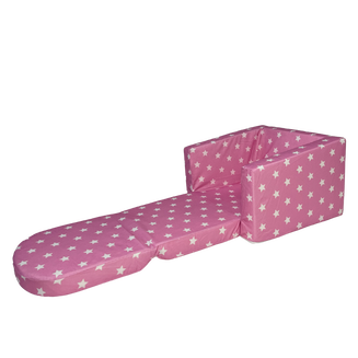 Fotelik dziecięcy rozkładany Różowy , gwiazdki białe - 6