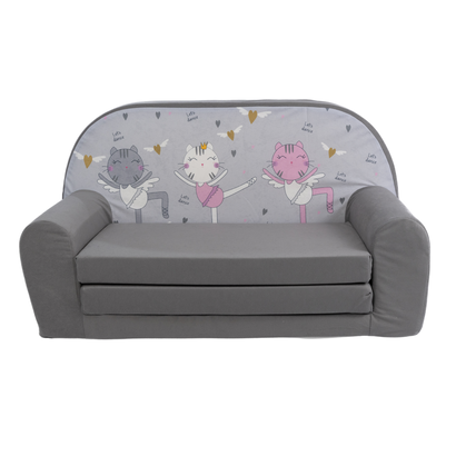 Dětská mini pohovka rozkládací- tančící kočičky