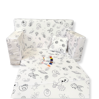 Dětská mini sedačka rozkládací – Kreslenka - 5