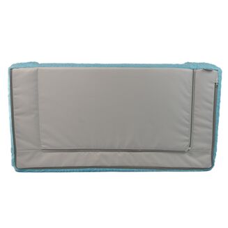 Mini rozkládací dětská pohovka v modrých puntících - 5