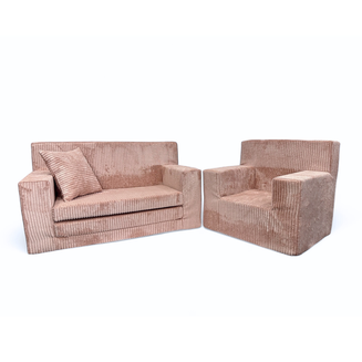 Rozkládací dětská pohovka Mini z manšestru - 21