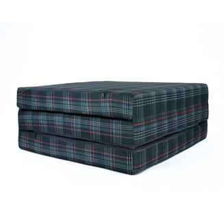 Matrace VW GTI – M 180x65x7 cm Šedá kostka s červeným akcentem Turistická Skládací - 4