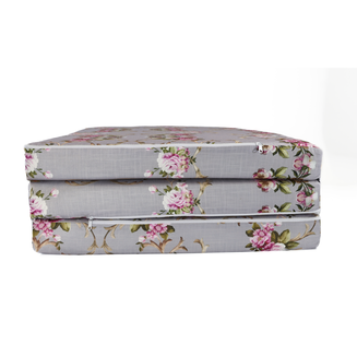 Turistická matrace 195×120×8 cm – šedé květy, velikost XL - 5