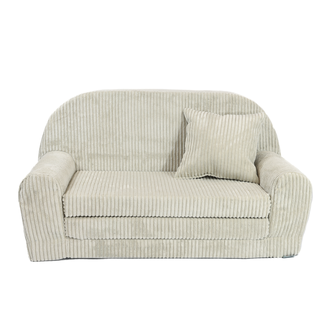 Dětská mini pohovka kulatá z manšestru - 3