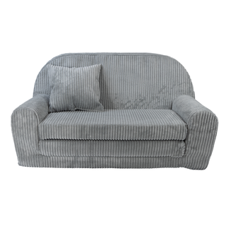 Dětská mini pohovka kulatá z manšestru - 12