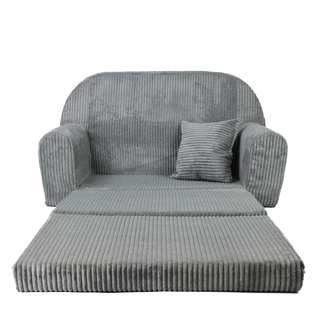 Dětská mini pohovka kulatá z manšestru - 13