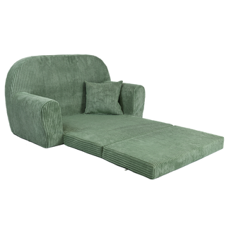 Dětská mini pohovka kulatá z manšestru - 15