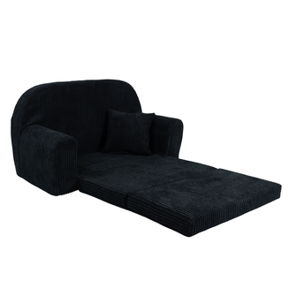 Dětská mini pohovka kulatá z manšestru - 17