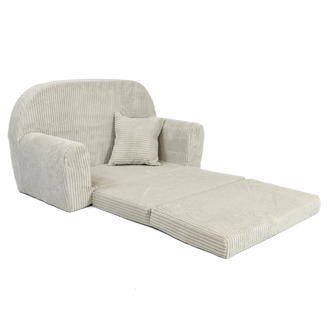 Dětská mini pohovka kulatá z manšestru - 4