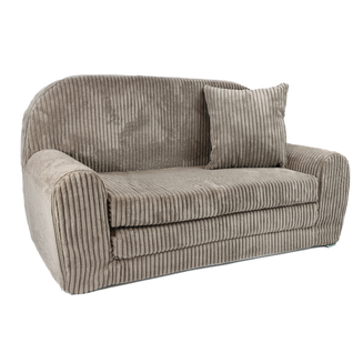 Dětská mini pohovka kulatá z manšestru - 7