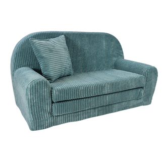 Dětská mini pohovka kulatá z manšestru - 9