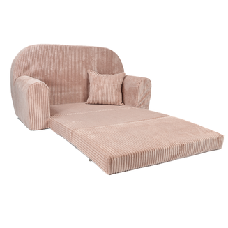 Dětská mini pohovka kulatá z manšestru - 11