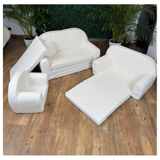 Dětská mini pohovka kulatá z manšestru - 20