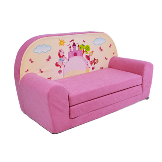 Dětská mini pohovka rozkládací - Růžový zámek - 2