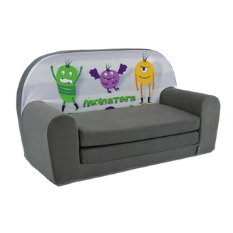 Dětská mini pohovka rozkládací - monsters - 2