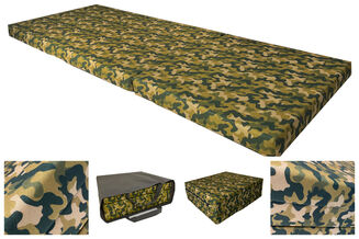 Turistická matrace 195×80×9 cm – žlutý vzor moro, velikost L - 2