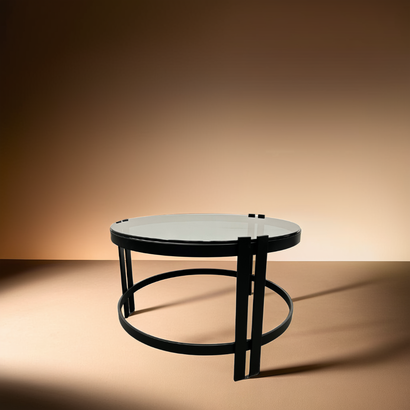 Kulatý stolek Glam s kulatou základnou