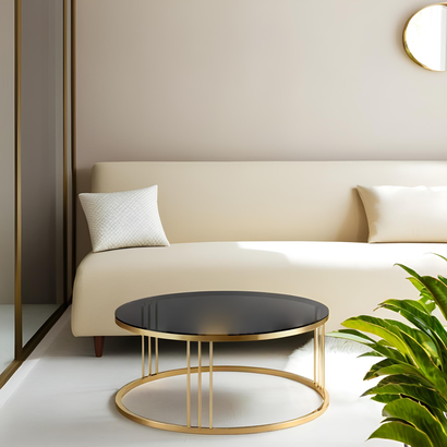 Kávový stolek Glam Round Gold