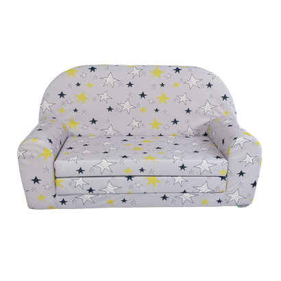 Dětská mini pohovka rozkládací– šedá noční hvězdy